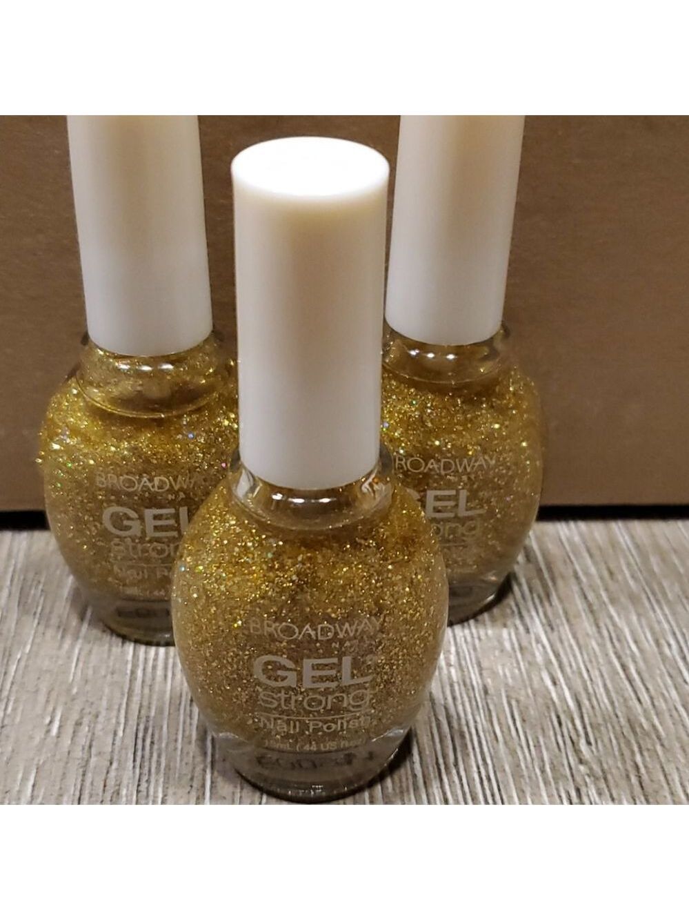 3 New broadway nails gel strong Aurora gold